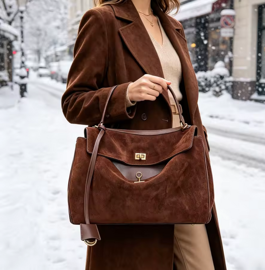 Sac à Main Tressé en Cuir Véritable – Élégance & Grande Capacité