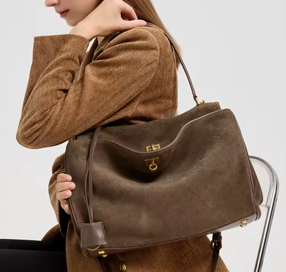 Sac à Main Tressé en Cuir Véritable – Élégance & Grande Capacité
