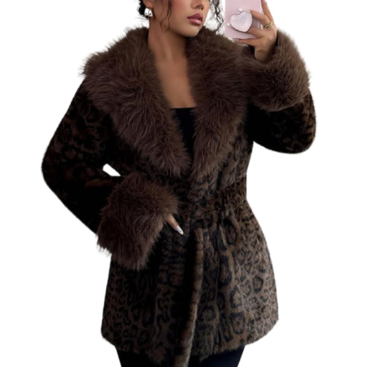 Manteau Femme en Fausse Fourrure – Coupe Longue & Élégante
